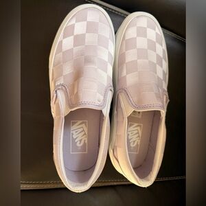Vans Lavender Checkered Platform